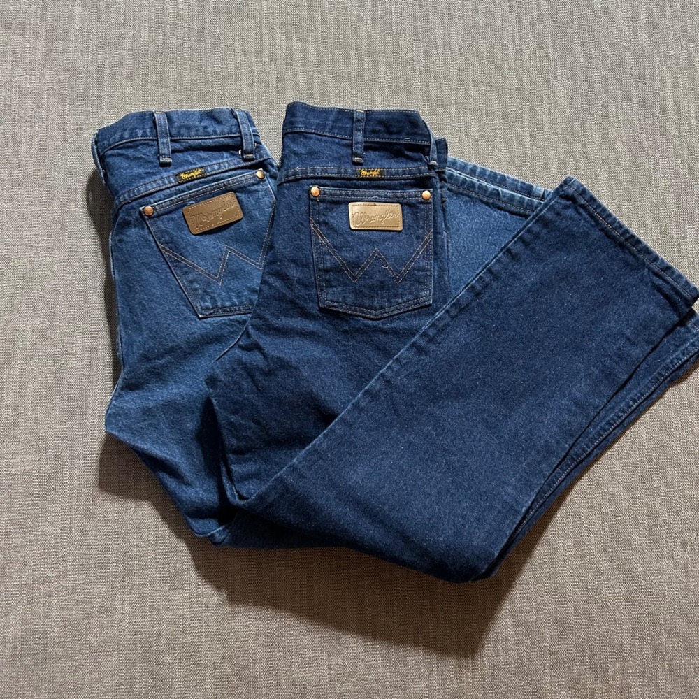 Wrangler Cowboy Cut Jeans Mens 33x30 Dark Wash Straight Leg Denim 13MWZPW 936PWD